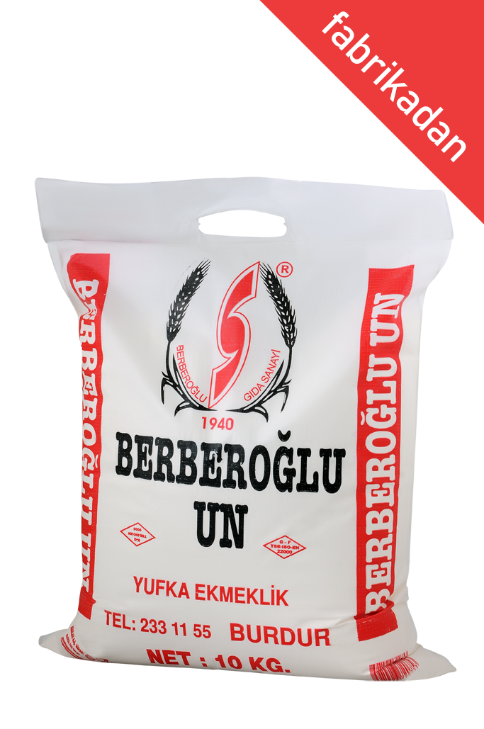 BERBEROĞLU    Yufkalık, Bazlamalık Un 10 Kg (Polipropilen Çuval)