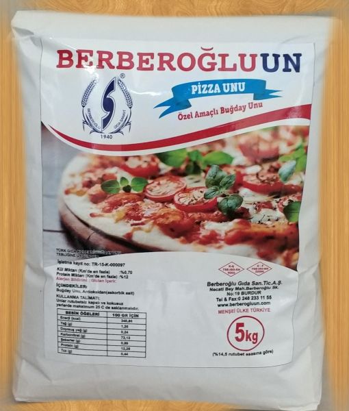 BERBEROĞLU Pizza Unu 5 Kg (Kraft Torba)